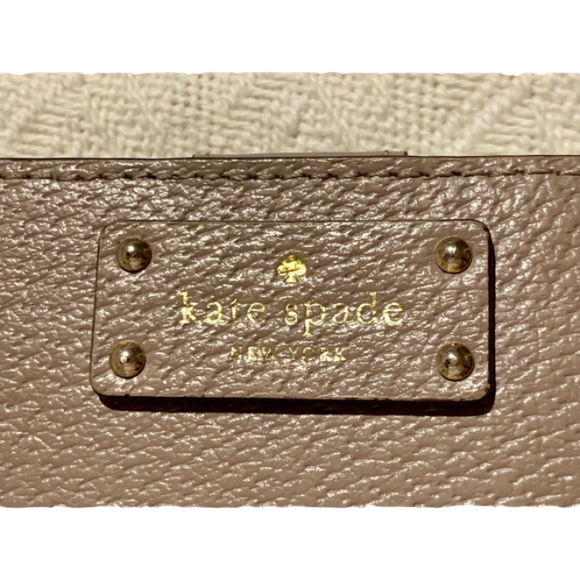Kate Spade New York Wellesley Cara Wallet Leather Beige Small Wallet - Picture 4 of 16